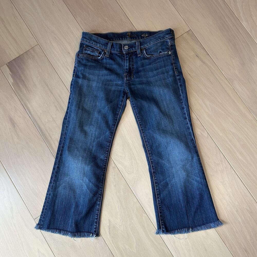 7 Seven For All Mankind Crop Dojo Denim Blue Jeans Women’s 27